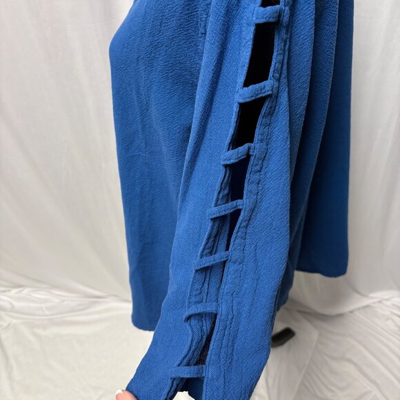 Sea Breeze Cotton Top Womens Size Medium Ladder Sleeve V-Neck Casual Relaxed - Picture 4 of 9